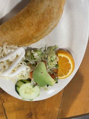 Empanadas for appetizer and just 1 bite was plenty. Great food.