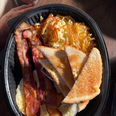 Eggs bacon hash