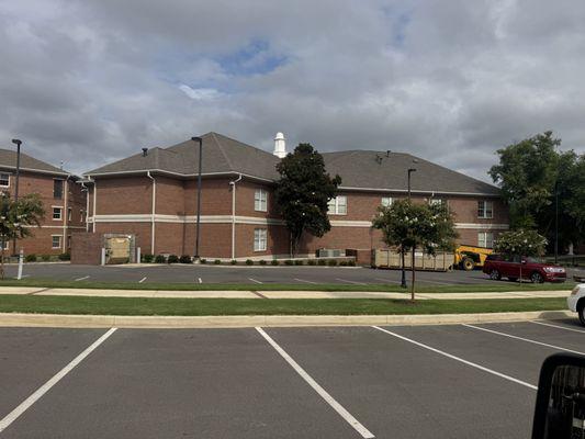Lee University College of Education building roof replacement completed.