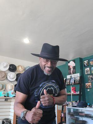 Mothehatman rocking the black American Hat Maker Hats