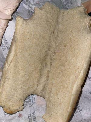 Hair on bread