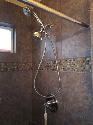 Shower tile and hardware install