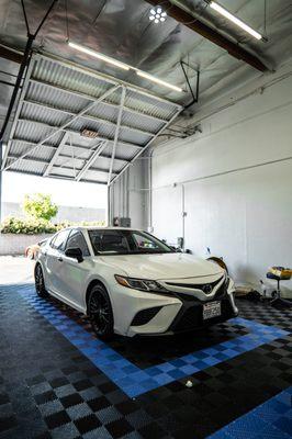 Just finished tinting the windows on this Toyota Camry with full Nano Ceramic to shield her kids from harmful UV rays.
