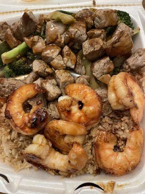 Combination Dinner with Shrimp and Steak