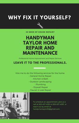 Handyman Taylor Home Repair And Maintenance