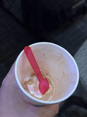 Empty gelato cup