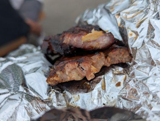 Meat Comparison. Bernadette's on the bottom, Carillo's on top