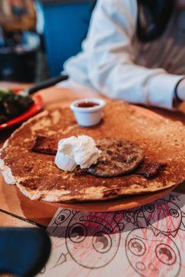 Kids' Griddle Combo Had to include my daughter's huge pancake from the kids menu! lol