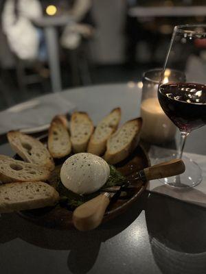Burrata and cab franc
