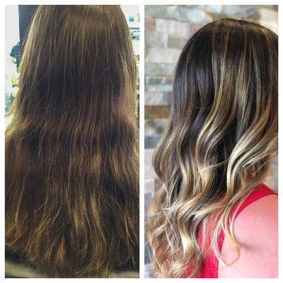 Before and After Balayage