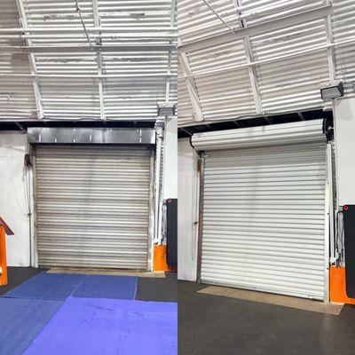 Before and after on my broken roll up