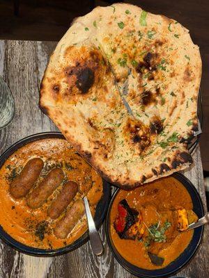 Garlic Cilantro Naan Malai Kofta Paneer Tikka Masala