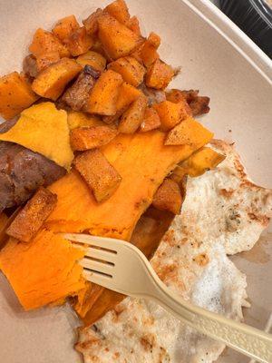Grilled Chicken, sweet potato & butternut squatch..perfect after the gym.