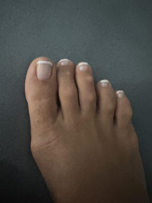 Gel pedicure French $45.