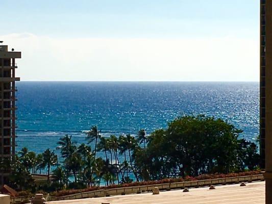 Partial ocean view from 11th floor by the elevators