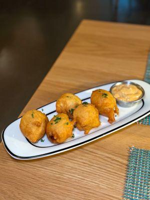 Blue crab beignets