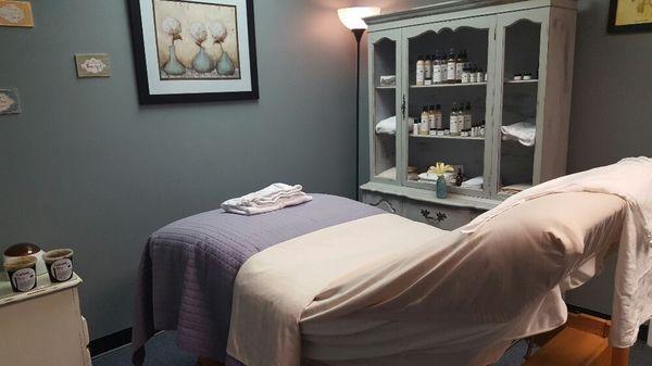 Bloom's relaxing treatment room.
