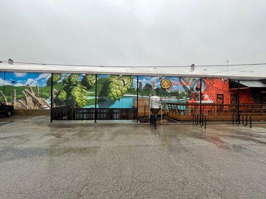 Hops - the Sun King mural by Leck