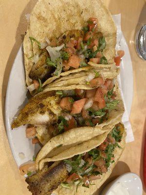 Fish tacos lunch portion