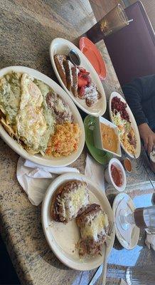 Chilaquiles and Molletes.