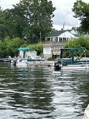 Dock area and pontoon rentals