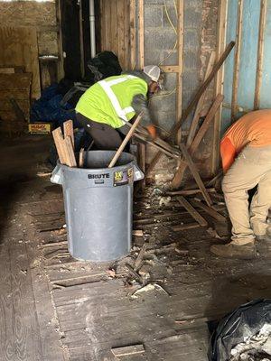 Demolition cleanout.