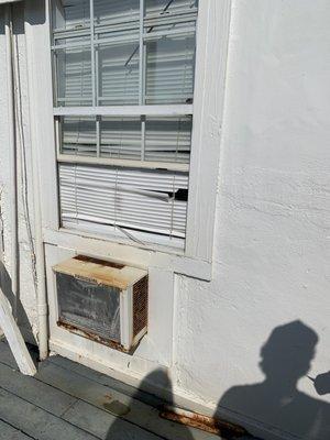 our window was open when we checked in.