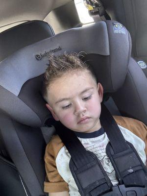 he wanted to wait to shower before i took pictures lol