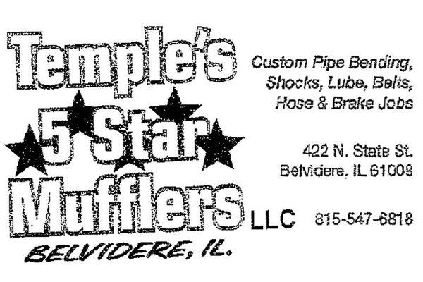 Temple's 5 Star Mufflers