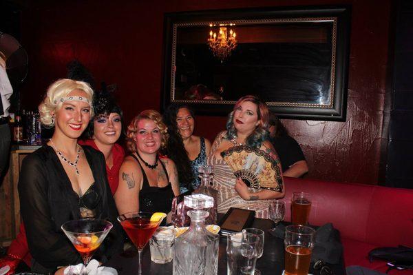 The troupe at their weekly Saturday show: Burlesque & the Beats at Prohibition.