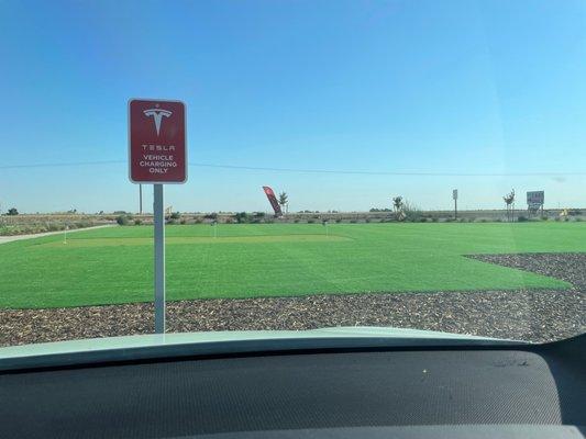 Mini golf while supercharging your car.