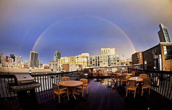 Rooftop deck at Pioneer