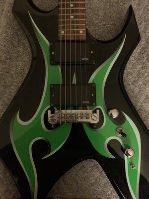 My new EMG pickups on my BC rich Warlock.