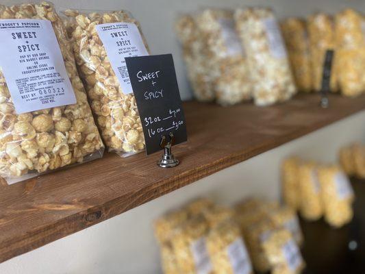 Popcorn sizes and prices