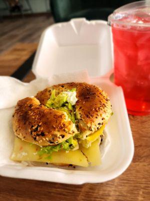 Humpty Egg Sandwich and Passionfruit Blueberry Tea