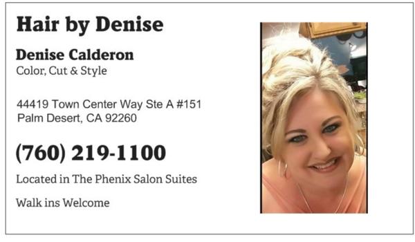 Hair by Denise Calderon