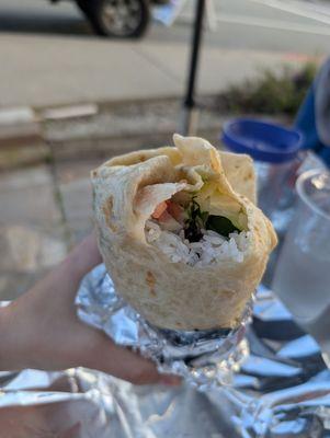 Grilled veggie burrito