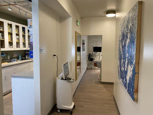 Hall leading from the room where I got my teeth cleaned