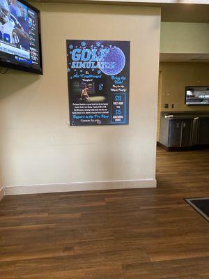 Info about the Golf Simulator located inside the Bar & Grill