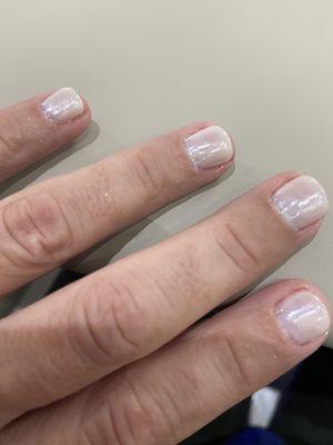 Gel chrome manicure