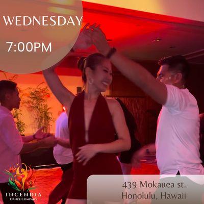 Join our Wednesday class bachata lvl 2 @7pm only @439 Mokauea st Honolulu Hawaii