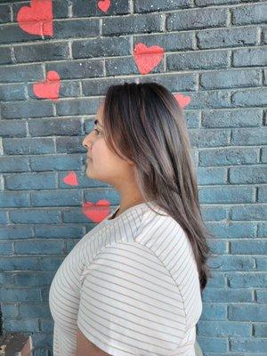 Soft high lift highlights and long layers by Ellie