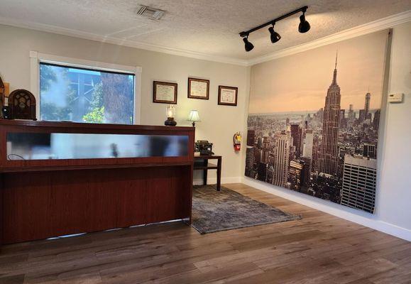 Reception at Law Offices of Arsen V. Baziyants, an immigration lawyer in Las Vegas.