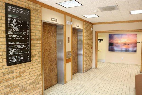 Take the elevator to the 3rd floor