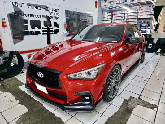 Fresh tint all around and wax and polish job on the Q