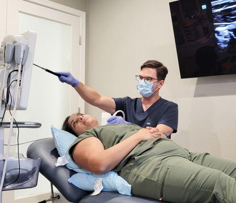 Our Serenity Shot is an evidence-based treatment for PTSD, anxiety and hot flashes. We educate our patients and only use ultrasound guidance