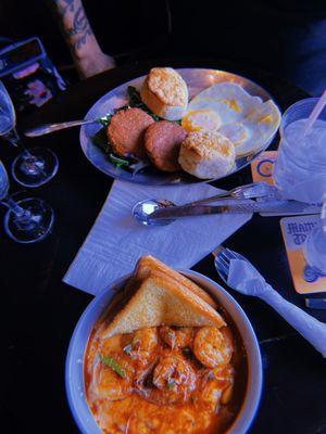 SHRIMP & GRITS and SALMON CROQUETTES PLATE