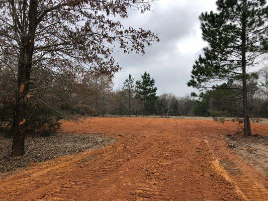 Drive leading to where house pad will be.