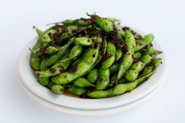 Garlic Edamame - 2 orders on one plate