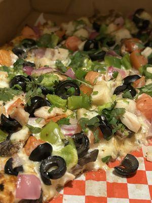 Undercooked Indian pizza